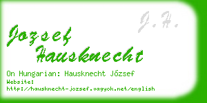 jozsef hausknecht business card